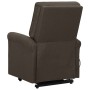 Sillón elevable tela marrón oscuro de vidaXL, Sillones - Ref: Foro24-329724, Precio: 288,25 €, Descuento: %