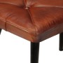 Sillón orejero con reposapiés cuero auténtico marrón de vidaXL, Sillones - Ref: Foro24-339664, Precio: 110,18 €, Descuento: %