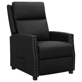 Sillón reclinable de cuero sintético negro de vidaXL, Sillones - Ref: Foro24-338836, Precio: 209,99 €, Descuento: %