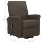 Sillón elevable tela marrón oscuro de vidaXL, Sillones - Ref: Foro24-329724, Precio: 288,25 €, Descuento: %