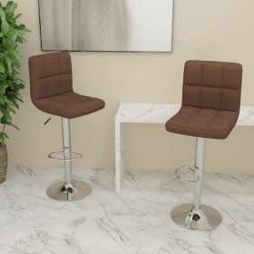 Kitchen stools 2 units brown fabric by vidaXL, Kitchen stools - Ref: Foro24-334242, Price: 130,63 €, Discount: %