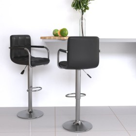 Kitchen stools 2 units black synthetic leather by vidaXL, Kitchen stools - Ref: Foro24-334594, Price: 121,65 €, Discount: %