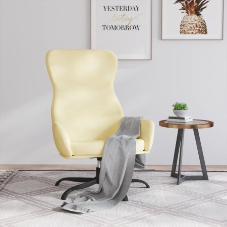 Sillón de relax de cuero sintético crema de vidaXL, Sillones - Ref: Foro24-341085, Precio: 89,92 €, Descuento: %