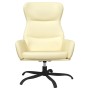 Sillón de relax de cuero sintético crema de vidaXL, Sillones - Ref: Foro24-341085, Precio: 89,92 €, Descuento: %