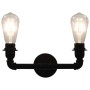 Black double wall lamp 2 E27 bulbs by vidaXL, Lamps - Ref: Foro24-281627, Price: 34,87 €, Discount: %