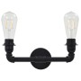 Black double wall lamp 2 E27 bulbs by vidaXL, Lamps - Ref: Foro24-281627, Price: 34,87 €, Discount: %