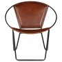 Silla de cuero auténtico marrón de vidaXL, Sillones - Ref: Foro24-246367, Precio: 218,33 €, Descuento: %