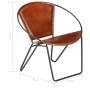 Silla de cuero auténtico marrón de vidaXL, Sillones - Ref: Foro24-246367, Precio: 218,33 €, Descuento: %