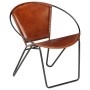 Silla de cuero auténtico marrón de vidaXL, Sillones - Ref: Foro24-246367, Precio: 218,33 €, Descuento: %