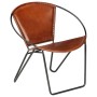 Silla de cuero auténtico marrón de vidaXL, Sillones - Ref: Foro24-246367, Precio: 218,33 €, Descuento: %