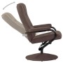 Sillón para la TV con reposapiés piel de ante sintética marrón de vidaXL, Sillones - Ref: Foro24-249308, Precio: 195,52 €, De...