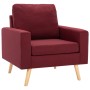 Sillón de tela rojo vino tinto de vidaXL, Sillones - Ref: Foro24-288700, Precio: 203,34 €, Descuento: %