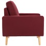 Sillón de tela rojo vino tinto de vidaXL, Sillones - Ref: Foro24-288700, Precio: 203,34 €, Descuento: %