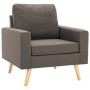 Sillón de tela gris taupe de vidaXL, Sillones - Ref: Foro24-288701, Precio: 207,52 €, Descuento: %