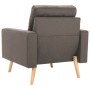 Sillón de tela gris taupe de vidaXL, Sillones - Ref: Foro24-288701, Precio: 207,52 €, Descuento: %