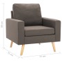 Taupe gray fabric armchair by vidaXL, Armchairs - Ref: Foro24-288701, Price: 181,99 €, Discount: %