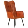 Tan Light Brown Genuine Leather Wing Chair by vidaXL, Armchairs - Ref: Foro24-339647, Price: 92,24 €, Discount: %