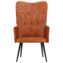 Tan Light Brown Genuine Leather Wing Chair by vidaXL, Armchairs - Ref: Foro24-339647, Price: 92,24 €, Discount: %