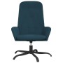 Blue velvet relaxation armchair by vidaXL, Armchairs - Ref: Foro24-341215, Price: 83,07 €, Discount: %