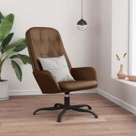 Brauner, glänzender Relaxsessel aus Kunstleder von vidaXL, Sessel - Ref: Foro24-341217, Preis: 89,99 €, Rabatt: %