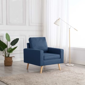 Sillón de tela azul de vidaXL, Sillones - Ref: Foro24-288697, Precio: 169,56 €, Descuento: %