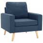 Sillón de tela azul de vidaXL, Sillones - Ref: Foro24-288697, Precio: 196,88 €, Descuento: %