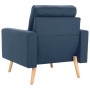 Sillón de tela azul de vidaXL, Sillones - Ref: Foro24-288697, Precio: 196,88 €, Descuento: %