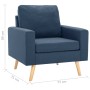 Blue fabric armchair by vidaXL, Armchairs - Ref: Foro24-288697, Price: 196,88 €, Discount: %