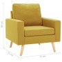 Sillón de tela amarillo de vidaXL, Sillones - Ref: Foro24-288699, Precio: 199,99 €, Descuento: %