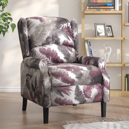 Sillón reclinable de tela con estampado de flores de vidaXL, Sillones - Ref: Foro24-338819, Precio: 168,99 €, Descuento: %