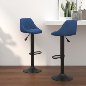 Kitchen stools 2 units blue velvet by vidaXL, Kitchen stools - Ref: Foro24-335353, Price: 142,96 €, Discount: %