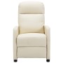 Sillón reclinable de cuero sintético blanco crema de vidaXL, Sillones - Ref: Foro24-321353, Precio: 199,99 €, Descuento: %