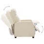 Sillón reclinable de cuero sintético blanco crema de vidaXL, Sillones - Ref: Foro24-321353, Precio: 199,99 €, Descuento: %