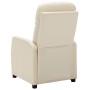 Sillón reclinable de cuero sintético blanco crema de vidaXL, Sillones - Ref: Foro24-321353, Precio: 199,99 €, Descuento: %