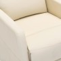 Sillón reclinable de cuero sintético blanco crema de vidaXL, Sillones - Ref: Foro24-321353, Precio: 199,99 €, Descuento: %