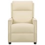 Cream Faux Leather Recliner by vidaXL, Armchairs - Ref: Foro24-338839, Price: 177,94 €, Discount: %