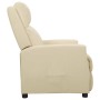 Cream Faux Leather Recliner by vidaXL, Armchairs - Ref: Foro24-338839, Price: 177,94 €, Discount: %