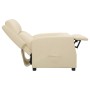 Cream Faux Leather Recliner by vidaXL, Armchairs - Ref: Foro24-338839, Price: 177,94 €, Discount: %