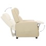 Cream Faux Leather Recliner by vidaXL, Armchairs - Ref: Foro24-338839, Price: 177,94 €, Discount: %