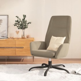 Sillón de relax de piel de ante sintética gris claro de vidaXL, Sillones - Ref: Foro24-341379, Precio: 84,99 €, Descuento: %