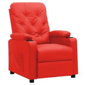 Sillón reclinable de cuero sintético rojo de vidaXL, Sillones - Ref: Foro24-339127, Precio: 204,99 €, Descuento: %