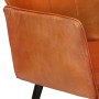 Brown genuine leather wing chair with footrest by vidaXL, Armchairs - Ref: Foro24-339663, Price: 104,99 €, Discount: %