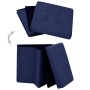 Blue synthetic linen folding storage stool by vidaXL, Folding stools and chairs - Ref: Foro24-338767, Price: 25,23 €, Discoun...