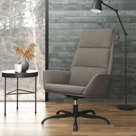 Sillón de relax de terciopelo gris claro de vidaXL, Sillones - Ref: Foro24-341407, Precio: 94,99 €, Descuento: %