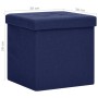 Blue synthetic linen folding storage stool by vidaXL, Folding stools and chairs - Ref: Foro24-338767, Price: 25,23 €, Discoun...