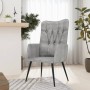 Sillón orejero de lona gris de vidaXL, Sillones - Ref: Foro24-339653, Precio: 80,01 €, Descuento: %