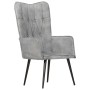 Sillón orejero de lona gris de vidaXL, Sillones - Ref: Foro24-339653, Precio: 80,01 €, Descuento: %