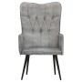 Sillón orejero de lona gris de vidaXL, Sillones - Ref: Foro24-339653, Precio: 80,01 €, Descuento: %