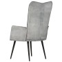 Sillón orejero de lona gris de vidaXL, Sillones - Ref: Foro24-339653, Precio: 80,01 €, Descuento: %