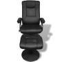 Sillón de TV con reposapiés cuero sintético sintético negro de vidaXL, Sillones - Ref: Foro24-241535, Precio: 168,63 €, Descu...